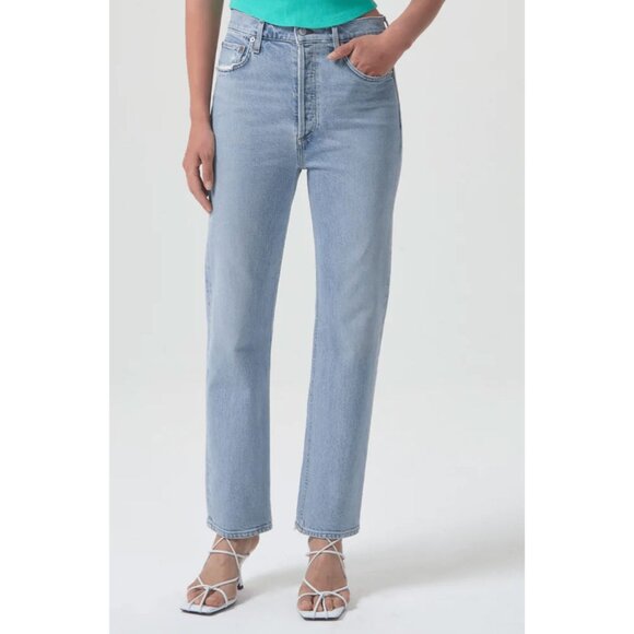 Agolde Denim - AGOLDE High Rise Stovepipe Straight Jeans In Destination Size 26
